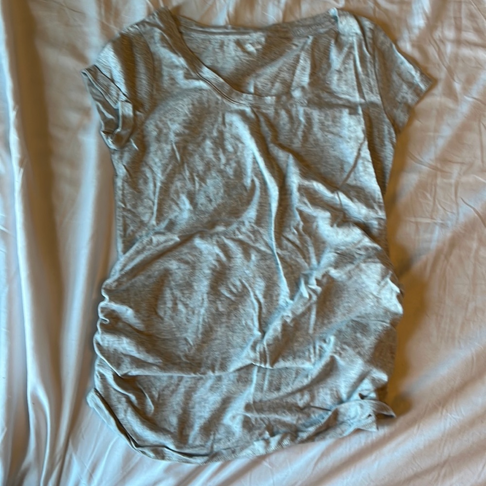 Maternity Scoop-Neck Side-Shirred T-Shirt